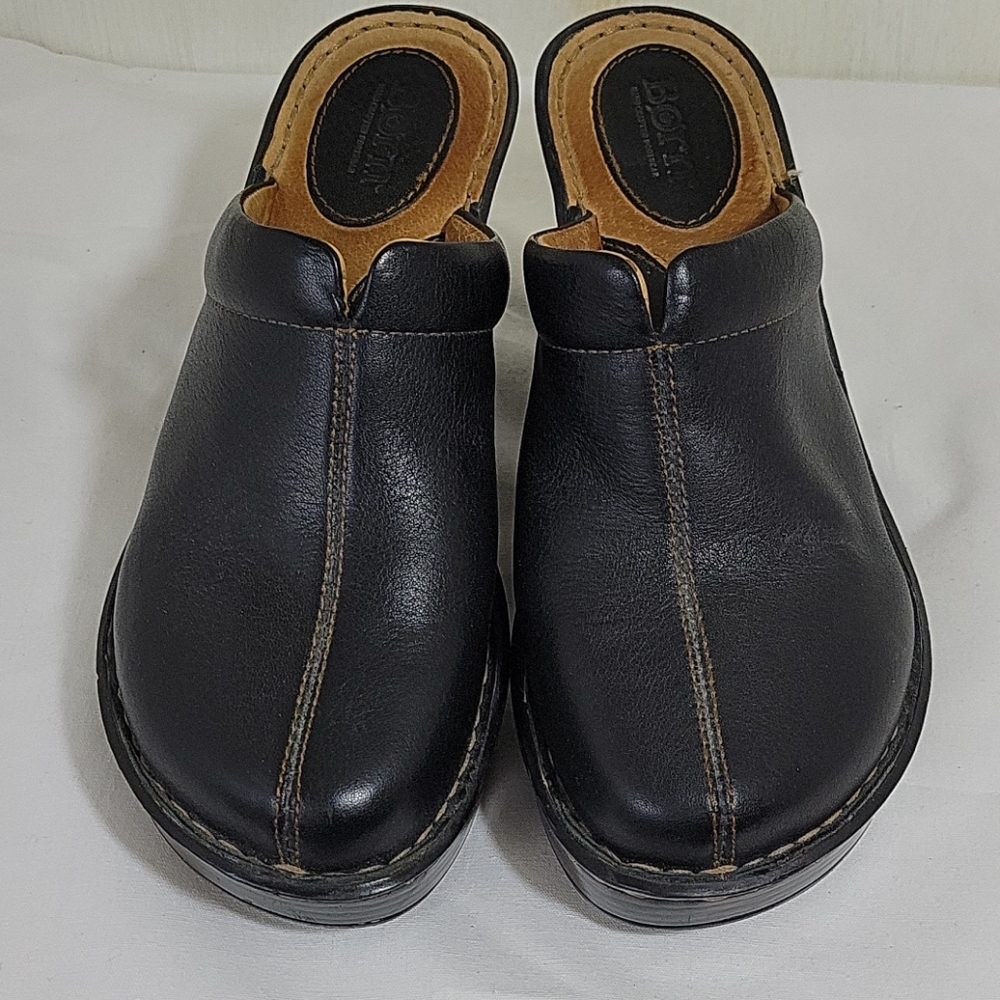 Born Leather Wedges/Mules, Size 7